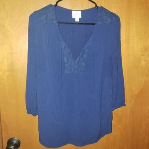 Navy Blue Blouse